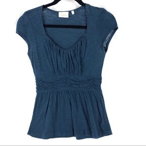Anthropologie Deletta Blue Top